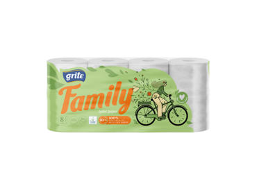 Tualetes papīrs GRITE Family 3kārtas 8ruļļi
