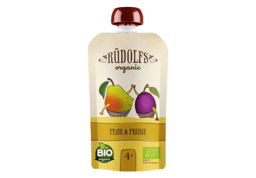 Biezenis RŪDOLFS BIO bumbieru-žāvētu plūmju 4+ 110g