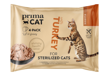 Konservi kaķiem ar tītaru PRIMACAT 4x85g