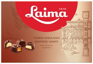Konfekšu kārba LAIMA Asorti Tumšā šokolāde 215g - 2