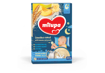 Putra MILUPA piena mannas banānu-persiku 6+250g