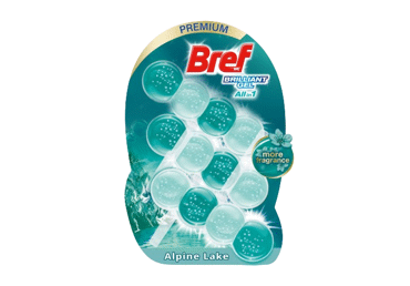 Tualetes bloks BREF Brilliant gel Alpine 3x42g