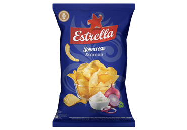 Čipsi ESTRELLA ar skābā krējuma un sīpolu garšu 130g - 2