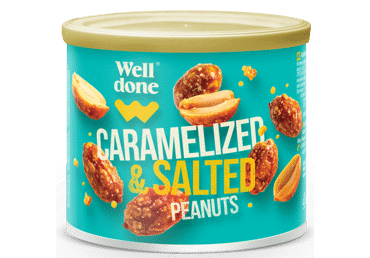 Karamelizēti sālīti zemesrieksti WELL DONE 140g