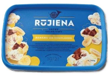 Saldējums RŪJIENA banānu-šokolādes 600g