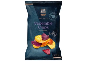Dārzeņu čipsi WELL DONE PREMIUM ar sāli100g