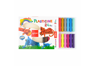 Plastilīns GRAFIA PLUS 24 krāsas