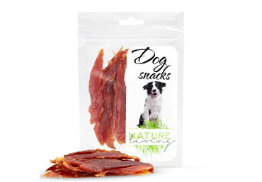 Gardums suņiem NATURE LIVING kaltēta pīles gaļa 75g