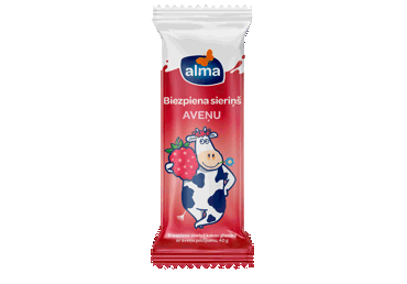 Biezpiena sieriņš ALMA ar aveņu pildījumu 40g