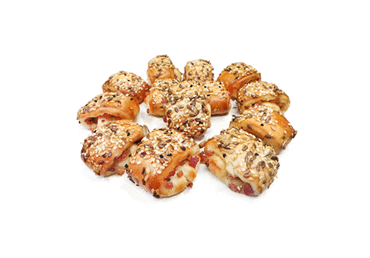 Kumosa maizītes ar kūpinātu gaļu sver. 