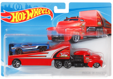 Rotaļu treileris ar mašīnu HOT WHEELS - 2