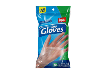 Vienreizējās lietošanas vinila cimdi, 10 gab. M