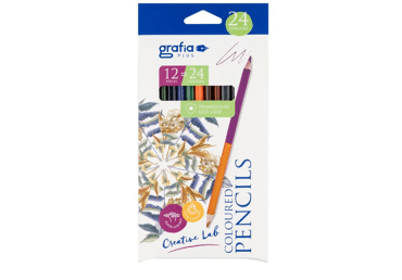 Abpusēji krāsain.zīmuļi GRAFIA 24 krās.