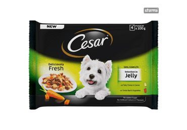 Kons.suņu b.CESAR liell.vist.burk.4x100g