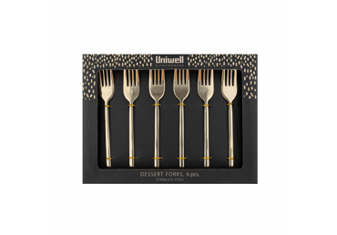 Deserta dakšas UNIWELL Gold 6gab.