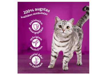 Konservēta kaķu barība WHISKAS zivs želejā 4x85g - 2