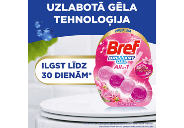 Tualetes bloks BREF BG Spring Rain 2x42g - 2