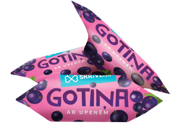 Piena konfektes ar upenēm SKRĪVERU sver.