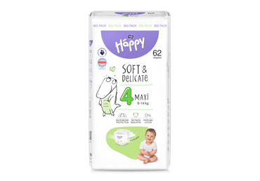 Autiņbiksītes HAPPY Maxi S4 8-14kg 62gab