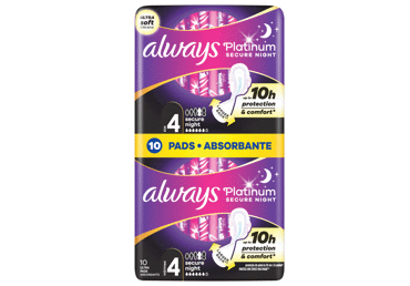 Higiēniskās paketes ALWAYS Platinum nakts 10gb. - 1