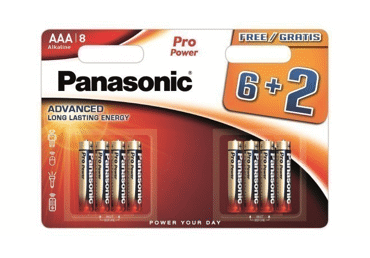 Baterijas Panasonic Pro Power LR03PPG/8B