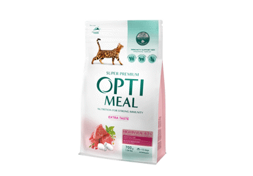 Kompleksā teļa sausā barība kaķiem OPTIMEAL 700g