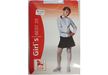 Meiteņu zeķbikses LION 5291 baltas 98-116