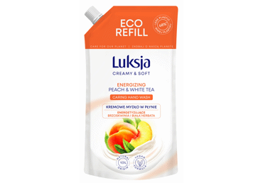 Šķ.ziep.LUKSJA Peach&White tea rez.400ml