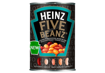 Piecu pupiņu maisījums tomātu mērcē HEINZ 415g