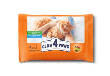 Kaķu konservi CLUB 4 PAWS izlase 4x85g