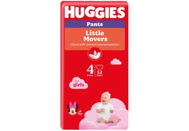 Autiņbiksītes HUGGIES Girl S4 9-14kg 52gab.