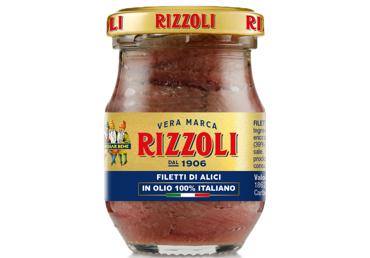 Anšovu filejas saulespuķu eļļā RIZZOLI 90g