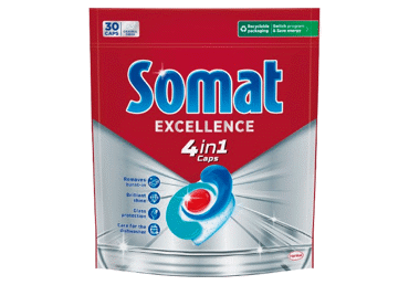 Trauku mazgājamās mašīnas kapsulas SOMAT Excellence 4in1 30gab