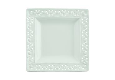Kvadrātveida šķīvis AURORA Lace 22cm