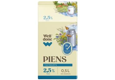 Piens WELL DONE 2,5% 0,5L