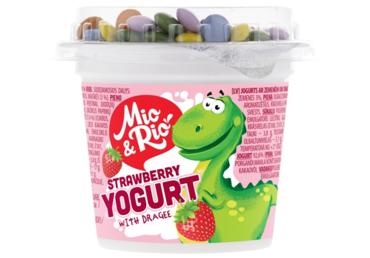 Jogurts MIO&RIO zemeņu ar dražejām 3.8% 135g
