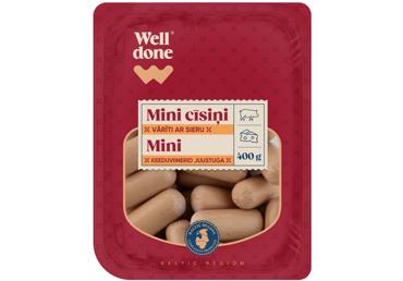 Mini cīsiņi ar sieru WELL DONE 400g