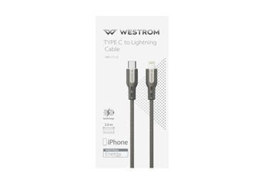 Kabelis USB-C un Lightning WESTROM 2m