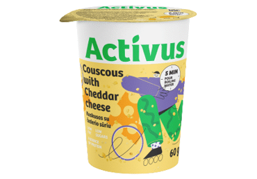 Kuskuss ACTIVUS ar Čedaras sieru 60g