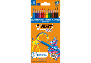 Krāsainie zīmuļi BIC Evolution 12gab.