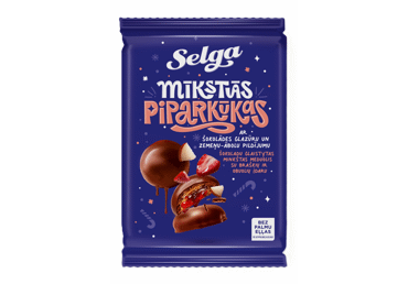 Piparkūkas mīkstās SELGA šokolādes glazūrā ar zemeņu un ābolu pildījumu 250g