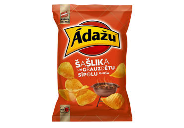 Čipsi ĀDAŽU ar šašlika un grauzdētu sīpolu garšu 130g