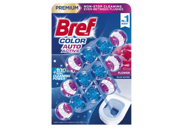 Tualetes bloks BREF Color Auto Active Flower 3x50g