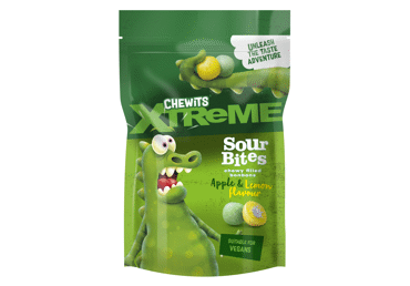 Košļājamās konfektes CHEWITS Xtreme Sour Bites 115g