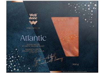 Sālīts lasis WELL DONE PREMIUM atdzesēts sagriezts 500g