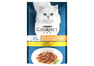 Konservēta kaķu barība GOURMET PERLE vistas 85g
