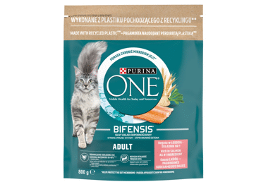 Sausā kaķu barība PURINA ONE laša-kviešu 800g