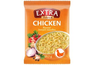 Ātri pagatavojamas nūdeles EXTRA LINE vistas garša 59,2g