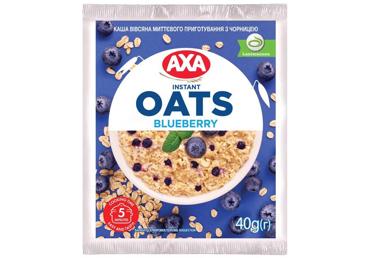 Ātri pagatavojamā auzu pārslu putra AXA ar mellenēm 40g