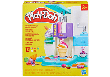 Radošais kompekts Saldie varavīksnes virpuļi PLAY-DOH
